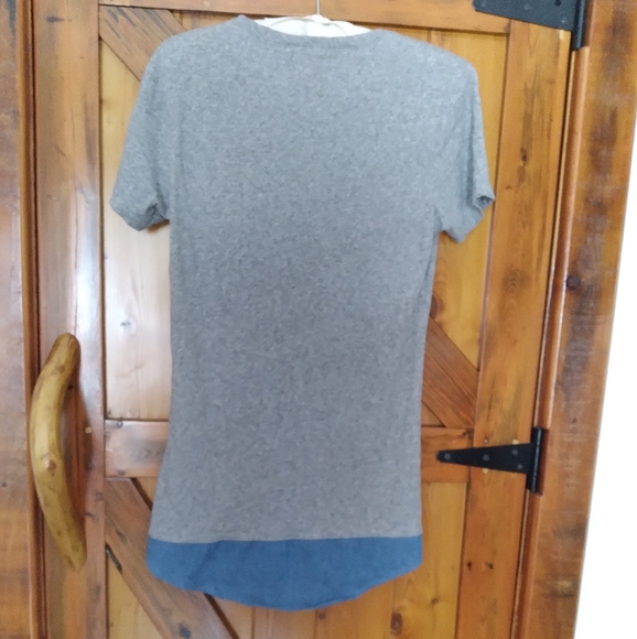 Preloved Apparel Tee with denim Details - Picture 2 of 5